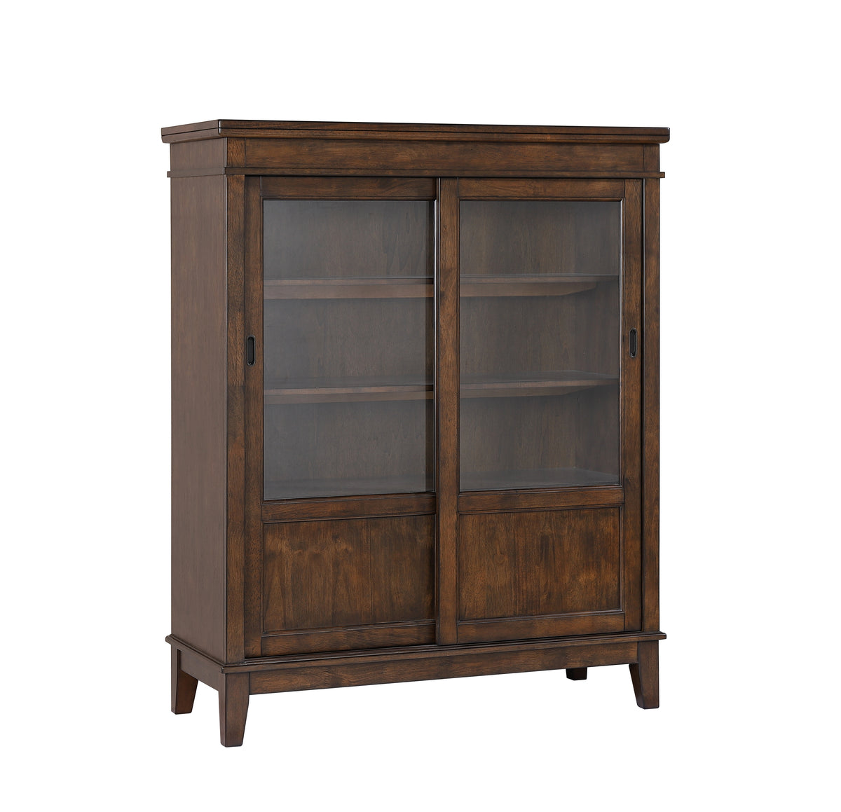 Mindy Cherry Wood Contemporary Curio China Display Cabinet with