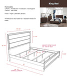 Asheville 3 Piece Bedroom Set, King, Brown Wood