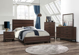 Asheville 6 Piece Bedroom Set, King, Brown Wood